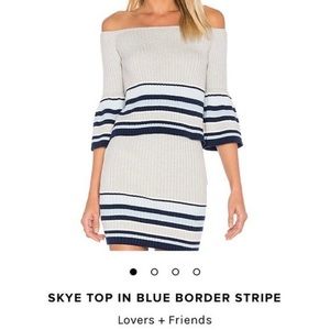 Lovers and Friends stripe top and skirt set